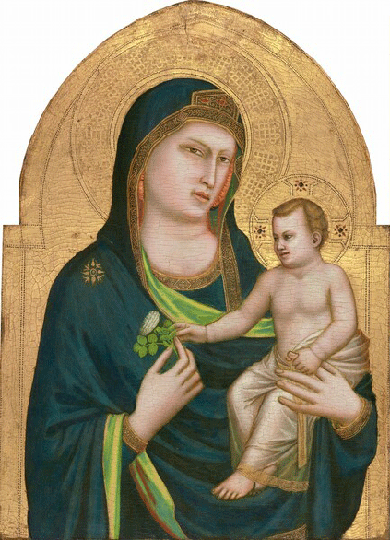 喬托·迪·邦多納，《聖母與聖子》，約1320年作，華盛頓特區國家美術館藏