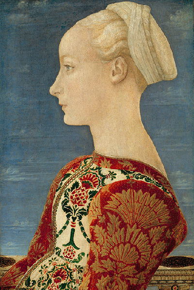 Antonio del Pollaiuolo, Profile Portrait of a Young Lady, 1465. Collection of the Gemäldegalerie, Berlin