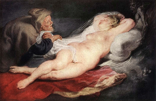 彼得·保羅·魯本斯，《隱士與沈睡的天使》，1626-28年作