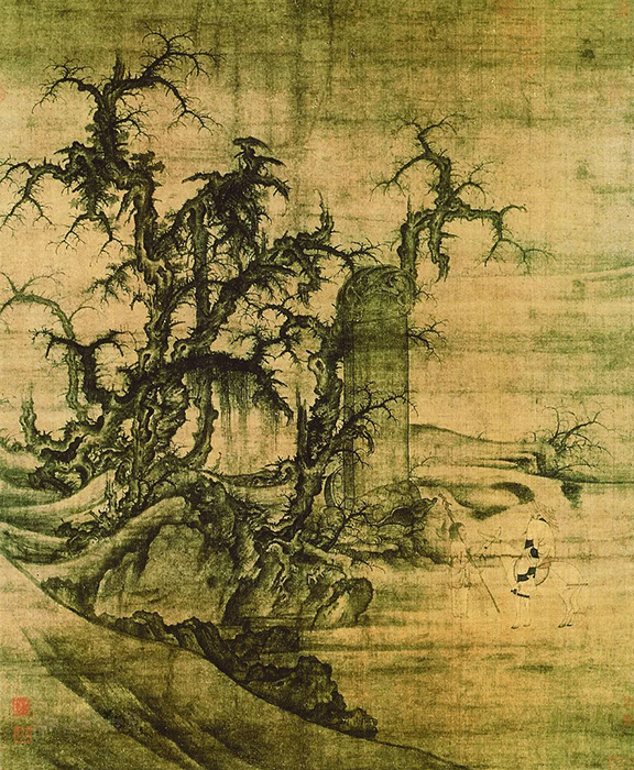 Li Cheng and Wang Xiao, Reading the Memorial Stele, Northern Song dynasty (mid 10th Century). Collection of Osaka City Museum of Fine Arts, Osaka, Japan.