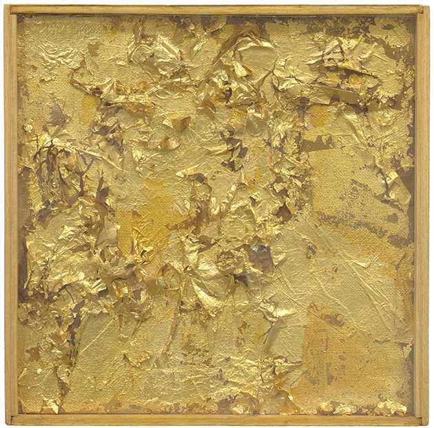 Robert Rauschenberg, Untitled (Gold Painting), ca. 1953. © 2017 Robert Rauschenberg Foundation. Courtesy of the Museum of Modern Art.