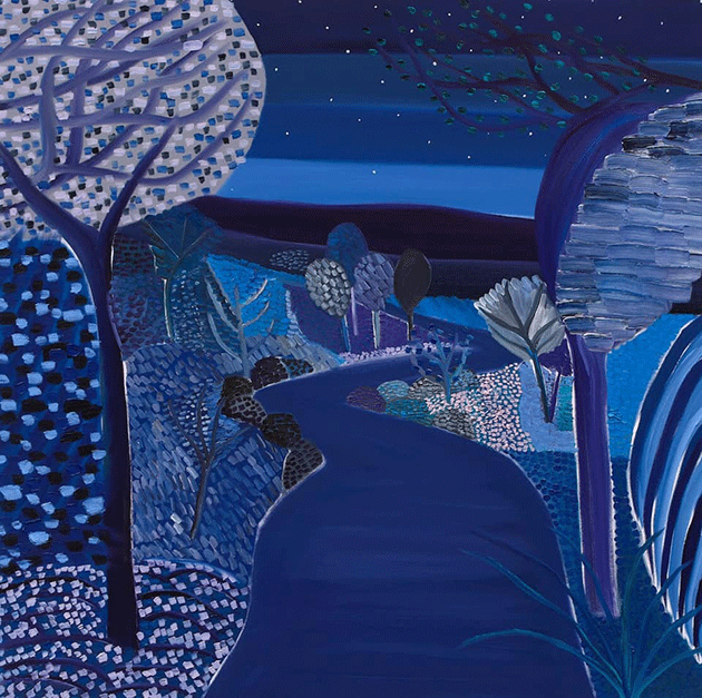王俊傑，《夜晚的河》，2018年作，Courtesy KARMA, New York