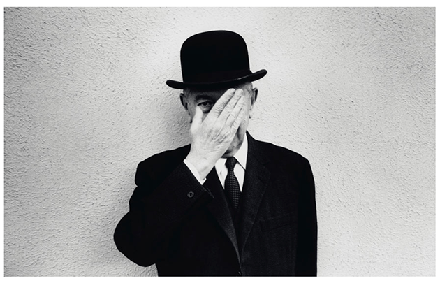 René Magritte, 1965. © Duane Michals, Courtesy of DC Moore Gallery