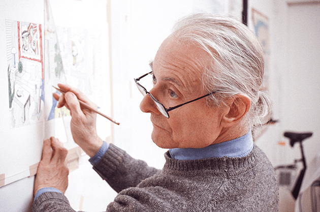 Roy Lichtenstein. © Bob Adelman / Artwork © Estate of Roy Lichtenstein