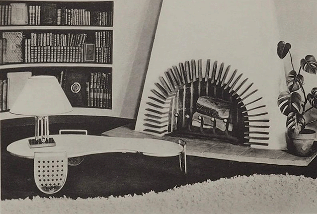 Jean Royère’s living room on the rue du Faubourg-Saint-Honoré in Paris, 1947. Credit to come.