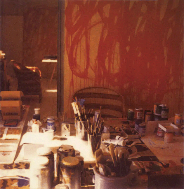 Cy Twombly, Studio Gaeta (with Bacchus painting), 2005. Artwork: © Cy Twombly Foundation