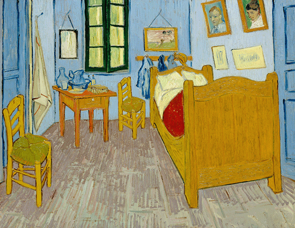 Vincent van Gogh, The Bedroom at Arles, 1889. Musée d’Orsay, Paris, Photo: Hervé Lewandowski © RMN-Grand-Palais / Art Resource, NY