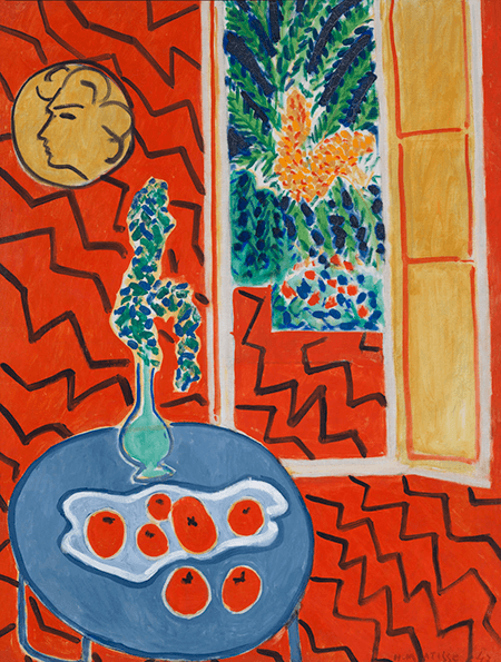 Henri Matisse, Red Interior with Still Life on a Blue Table, 1947. Kunstsammlung Nordrhein-Westfalen, Duesseldorf, Germany, Image: bpk Bildagentur / Kunstsammlung Nordrhein-Westfalen / Walter Klein / Art Resource, NY, Artwork: © Succession H. Matisse / Artists Rights Society (ARS), New York